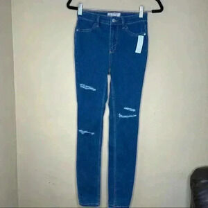 Free People Destroyed Long and Lean Skinny Jeans